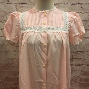 Vintage Barbizon Sassy Nightgown Seraphim Batiste 1960's Pink SMALL Chest 36